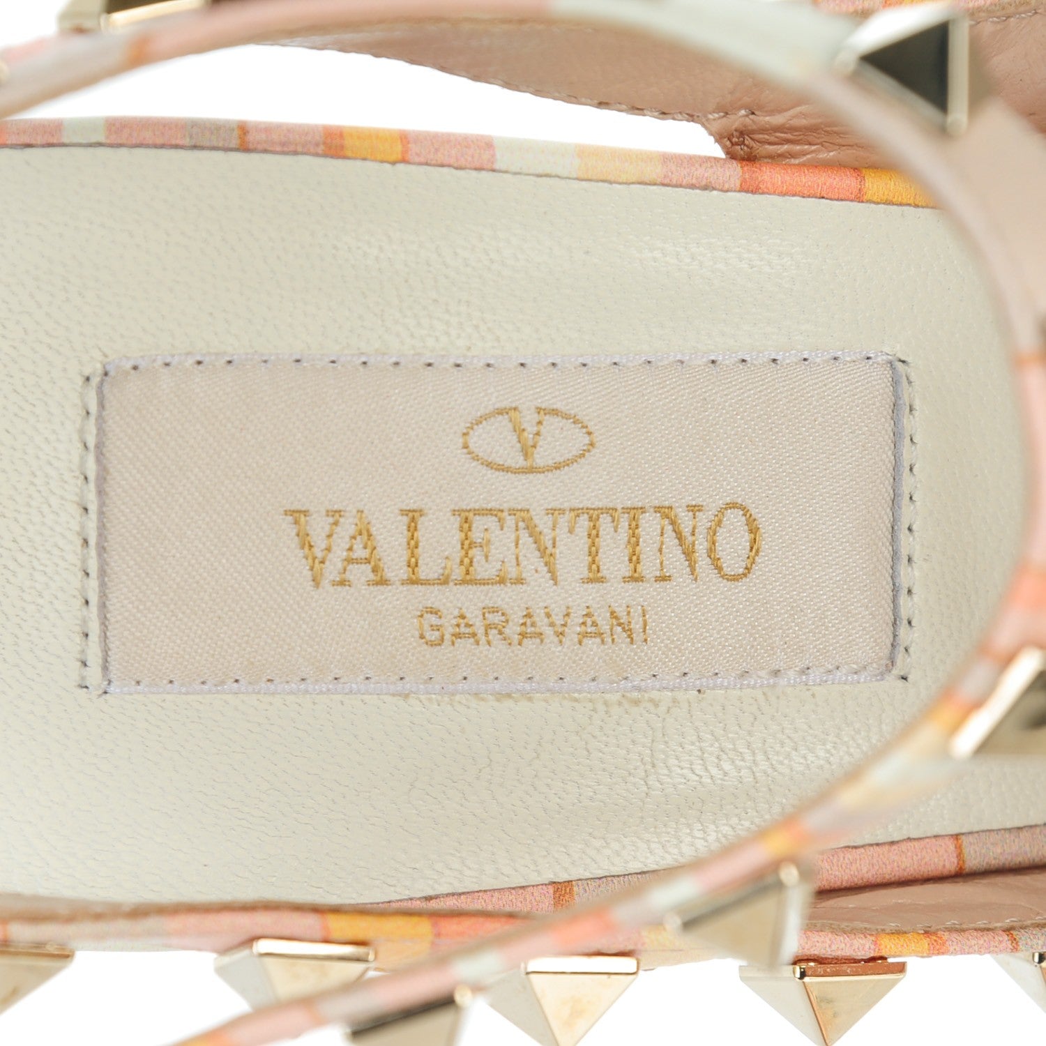 Valentino Garavani Nappa Native Couture 1975 Rockstud Ankle Strap 100mm Pumps 37 Mandarin Sorbet 7 of 7