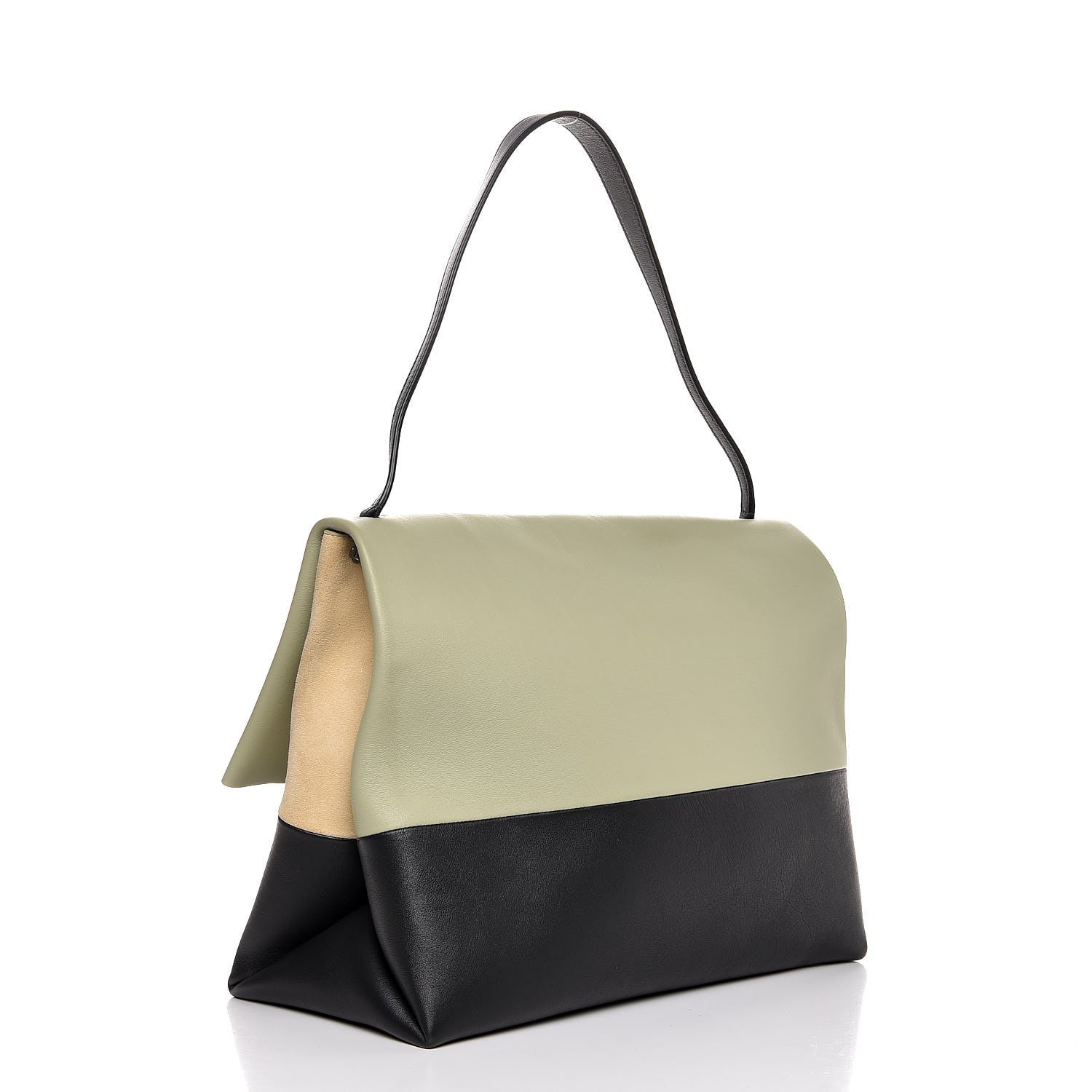 Celine Calfskin Suede All Soft Shoulder Bag Pistachio 4 of 8