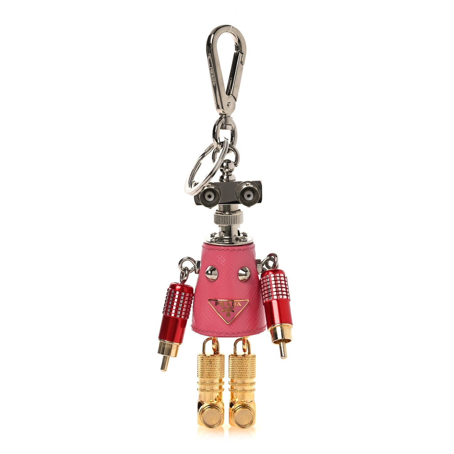 Saffiano Giulietta Robot Trick Keychain Begonia