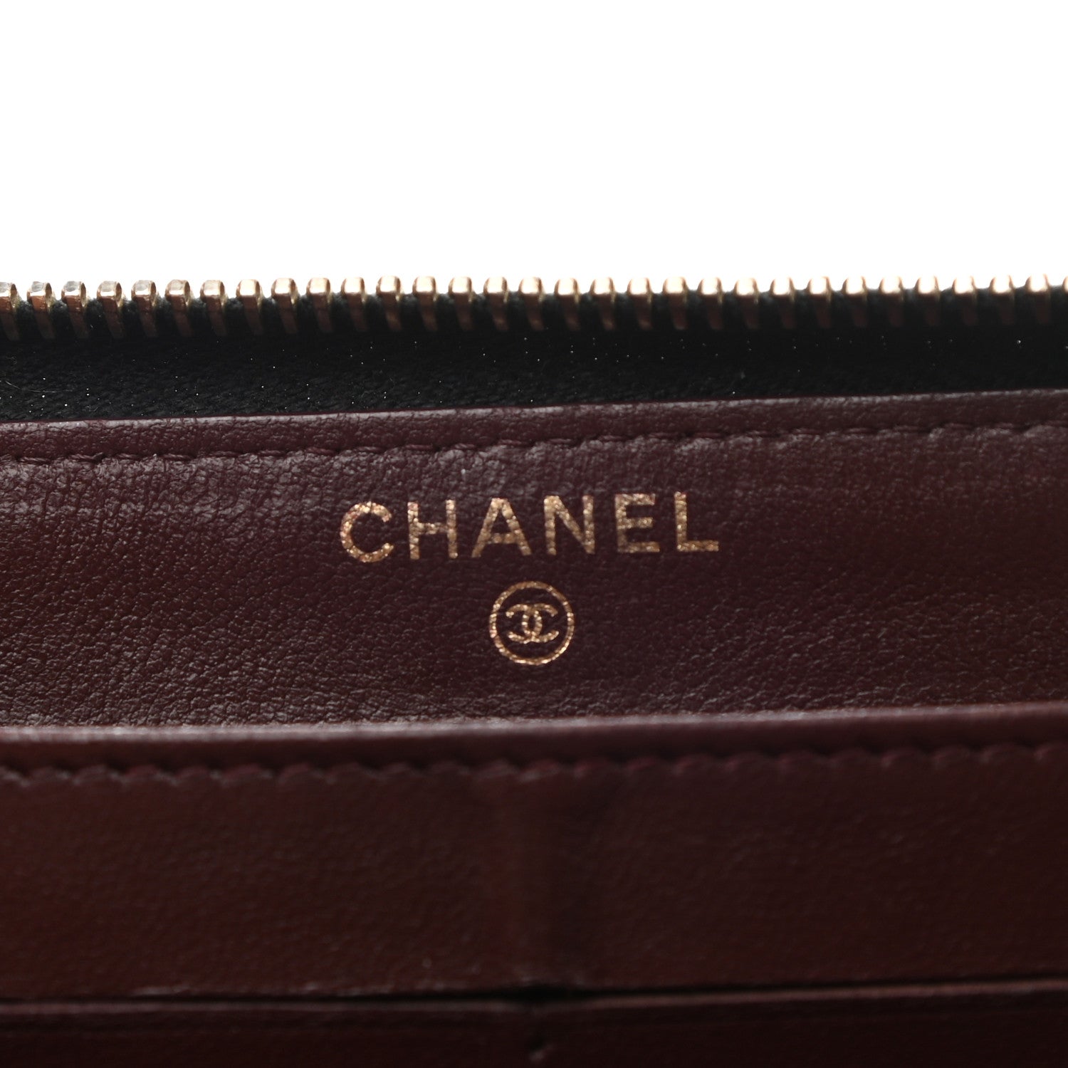 Chanel Lambskin Quilted Large Gusset Zip Around Wallet Black 6 of 8