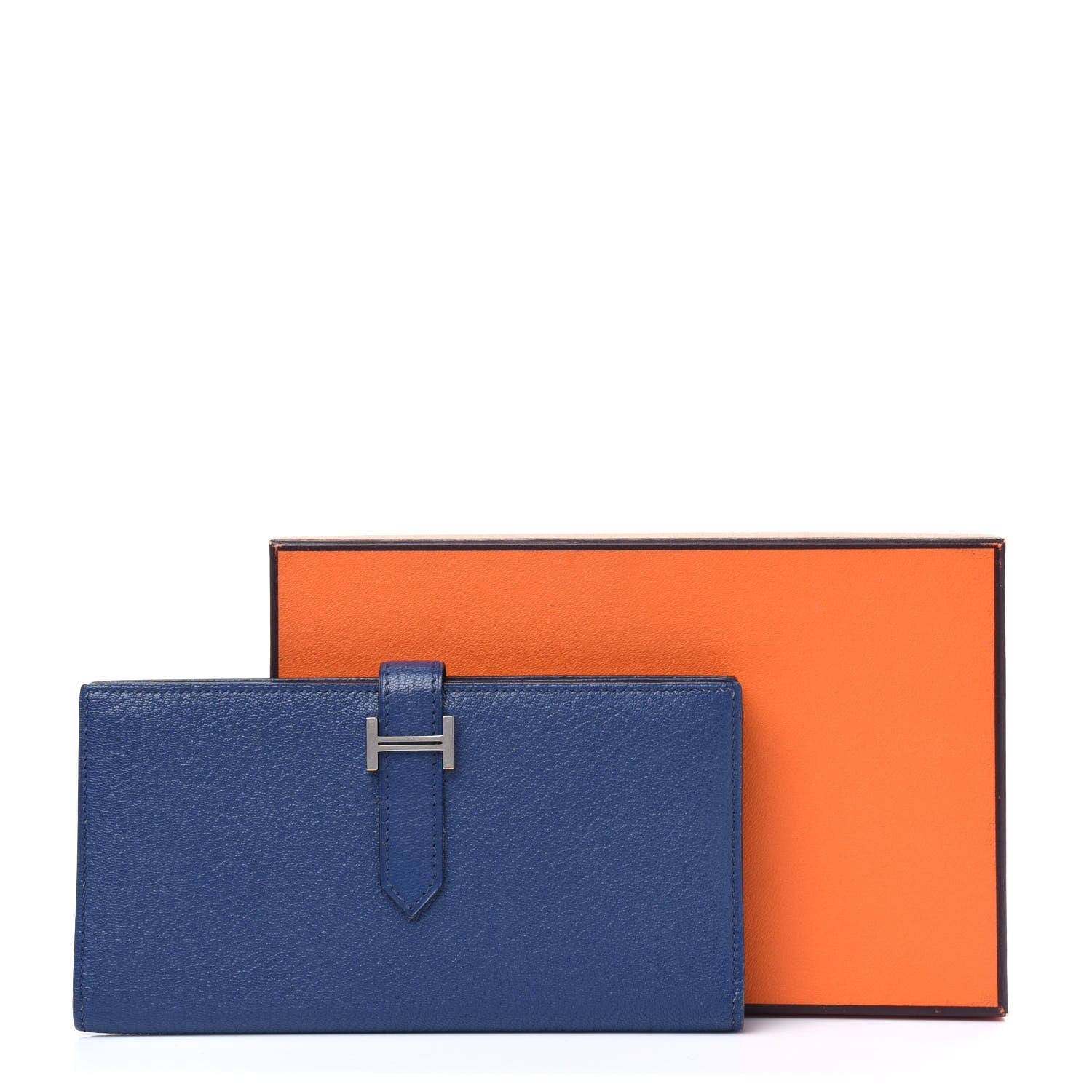 Hermes Chevre Mysore Bearn Gusset Wallet Bleu Saphir 17 of 17
