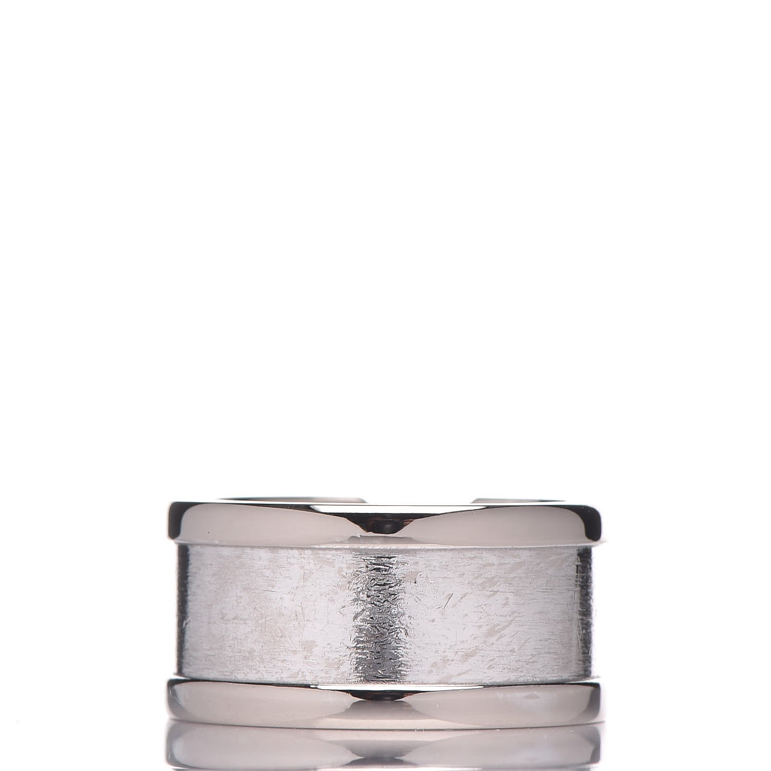 Cartier 18K White Gold 10mm Logo De Ring 52 6 3 of 7
