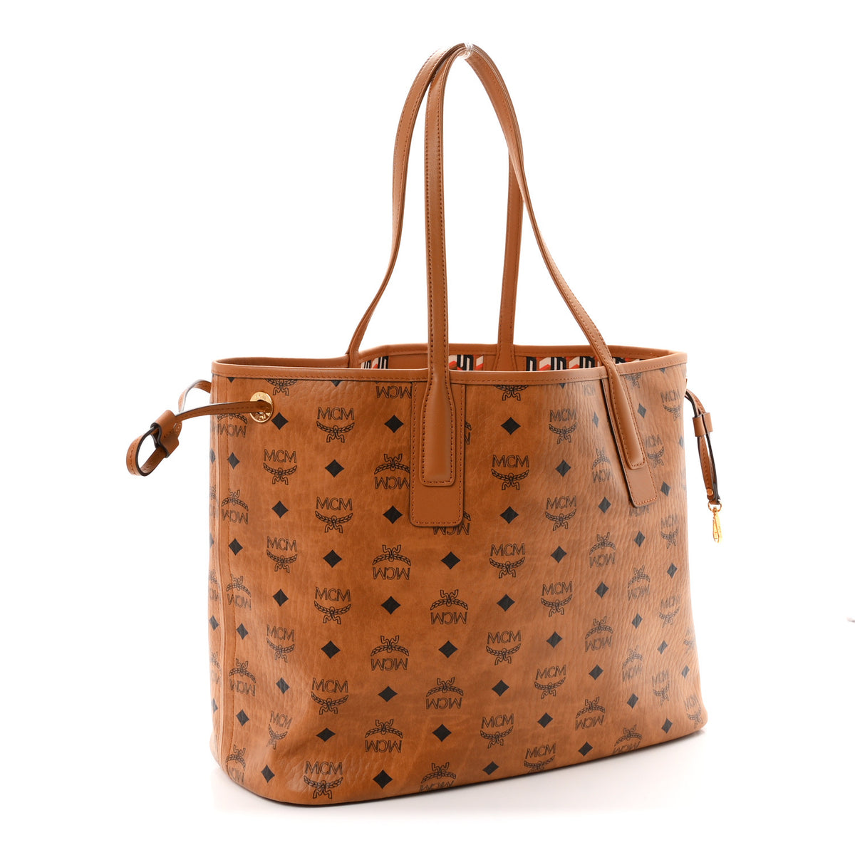 Visetos Medium Liz Reversible Shopper Tote Cognac