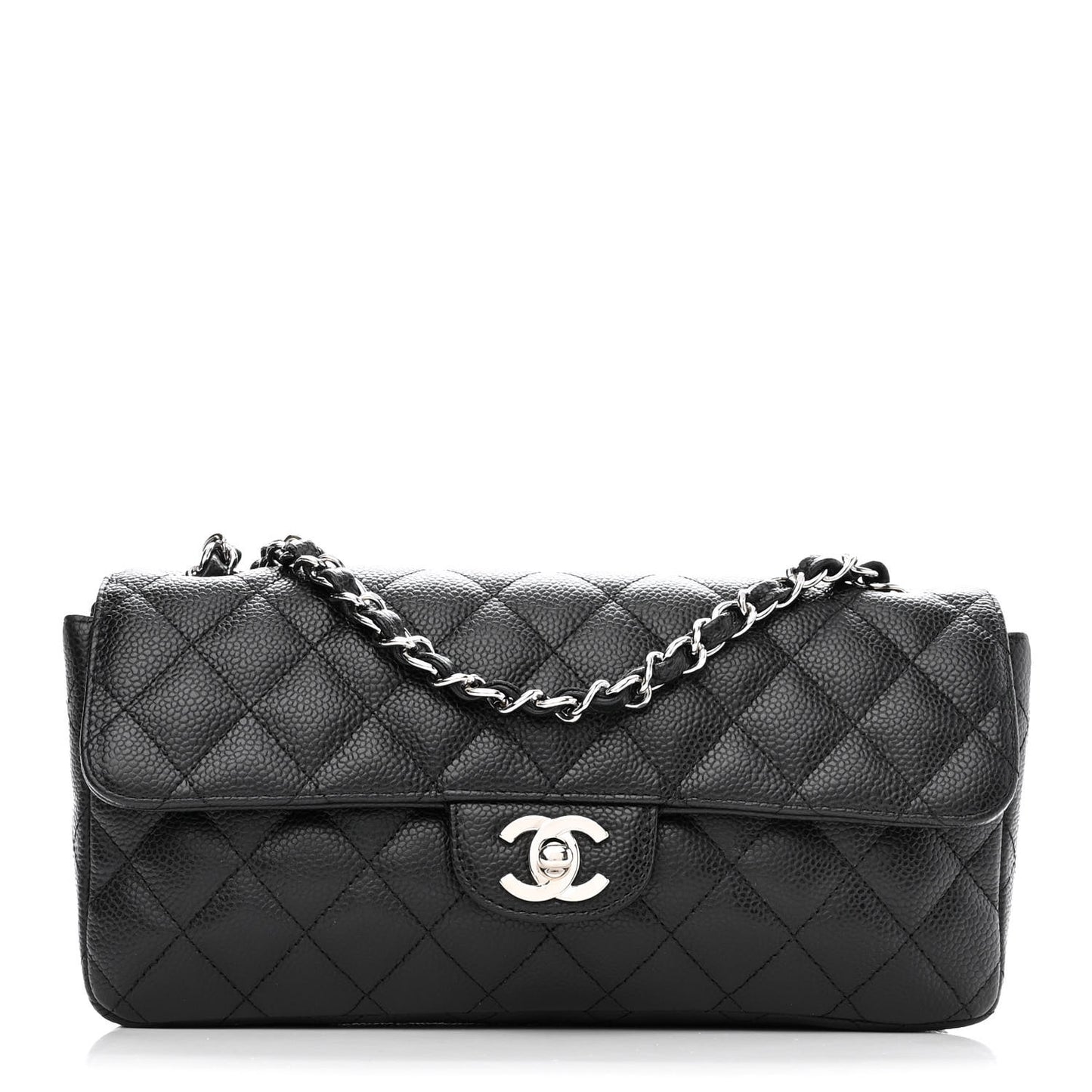 Caviar Quilted East West Flap Black