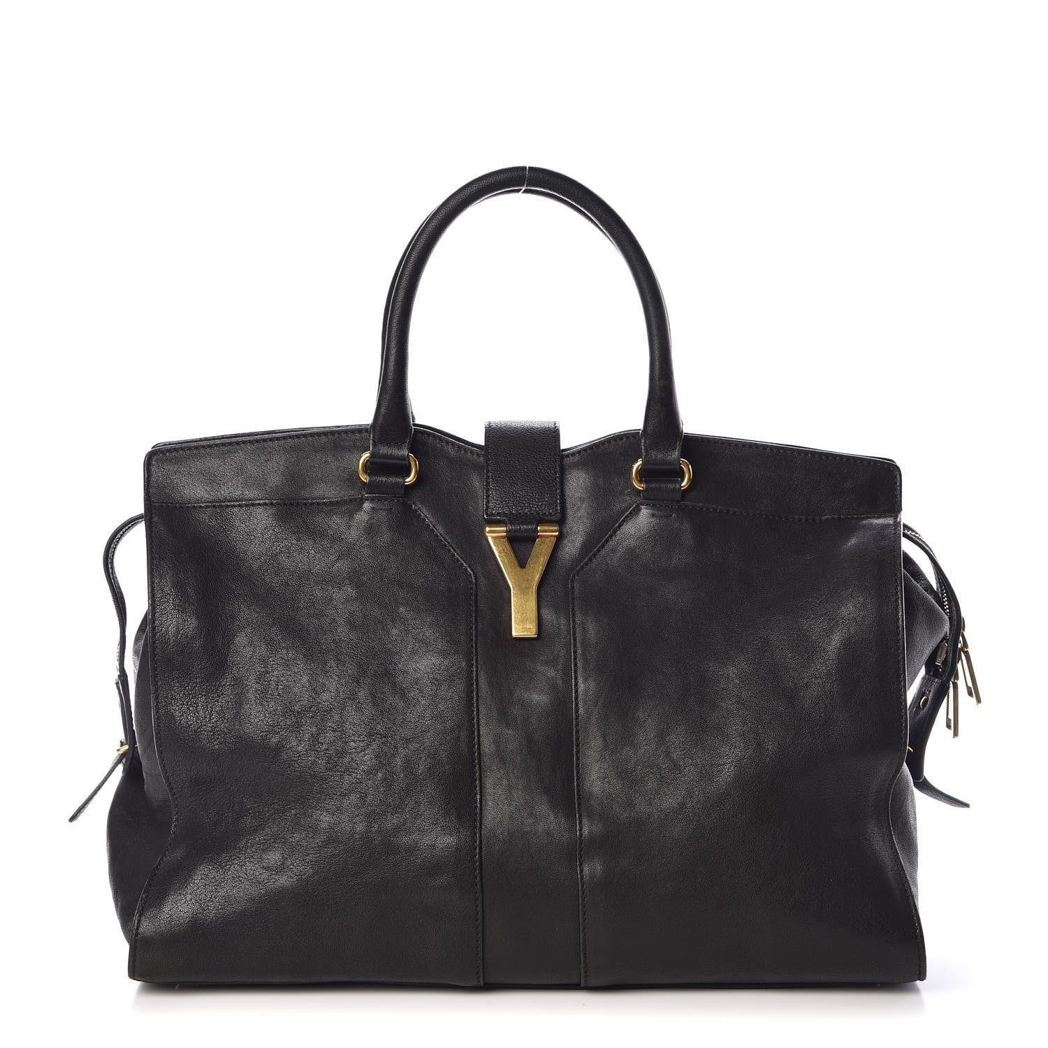 Saint Laurent Sheepskin Large Cabas ChYc Black 1 of 7