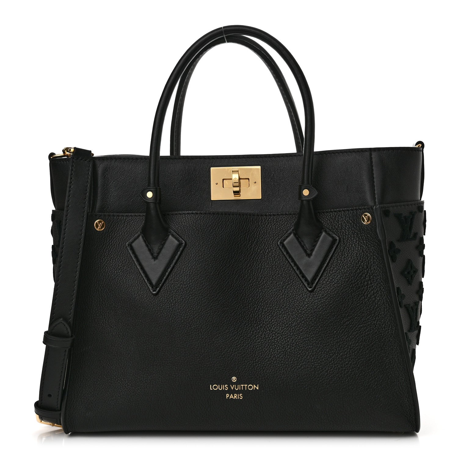 Louis Vuitton Calfskin Monogram Tufting On My Side Black 1 of 10