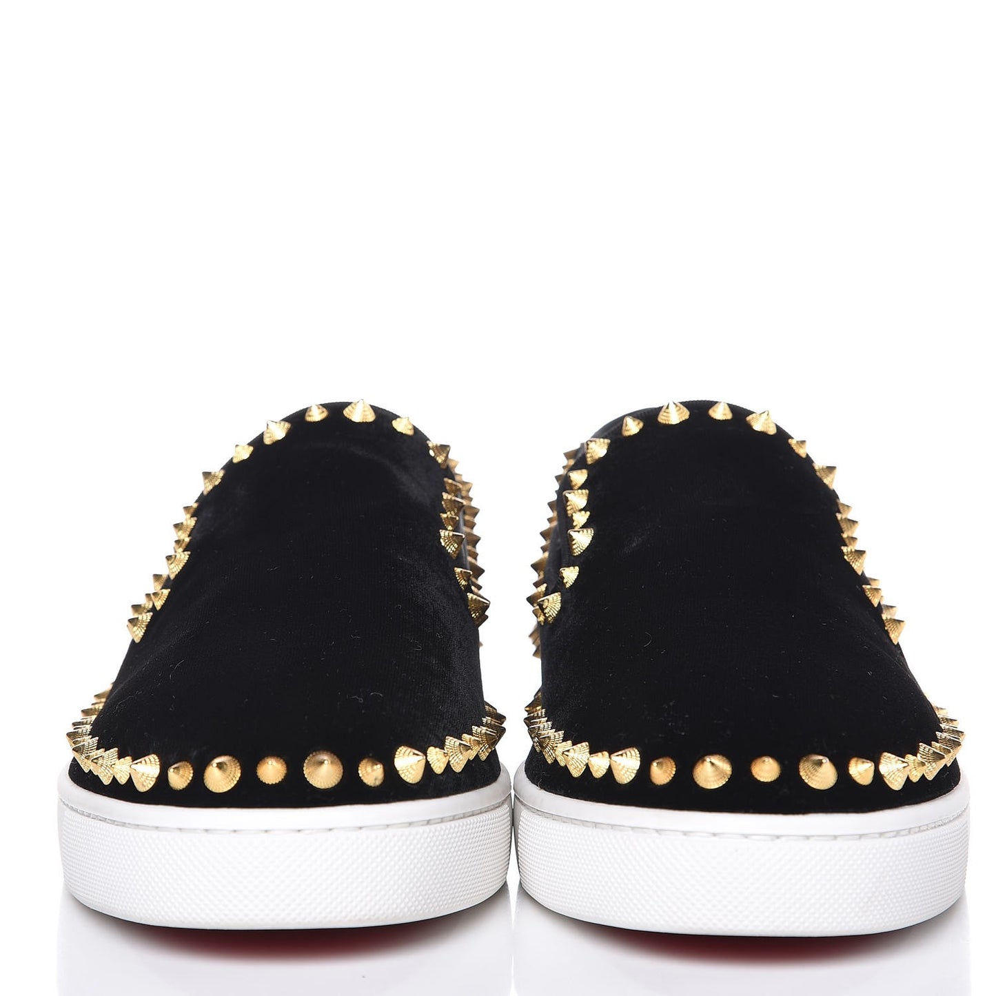 Mens Velvet Spikes Pik Boat Sneakers 41 Black