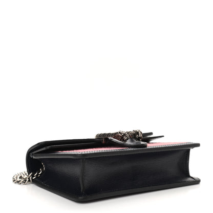Gucci Lanzo Stretch Cord Azalea Calfskin Super Mini Dionysus Shoulder Bag Pink Blue 4 of 9