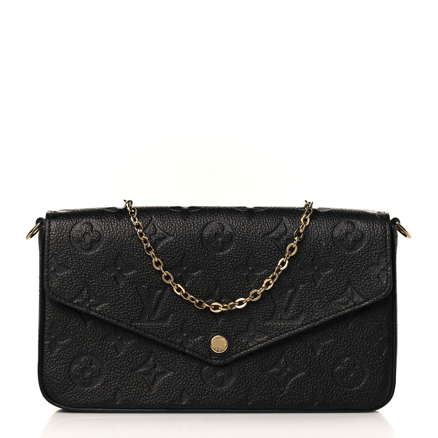Louis Vuitton Empreinte Pochette Felicie Chain Wallet Black 3 of 10
