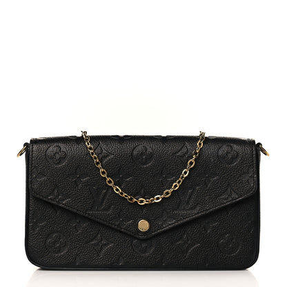 Louis Vuitton Empreinte Pochette Felicie Chain Wallet Black 3 of 10