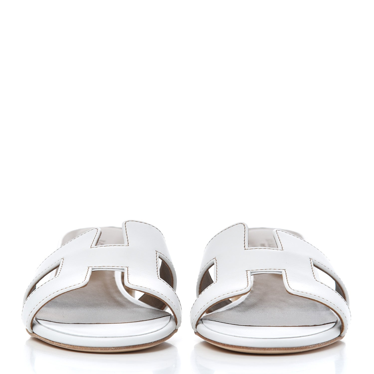 Hermes Calfskin Oasis Sandals 36.5 White 2 of 12
