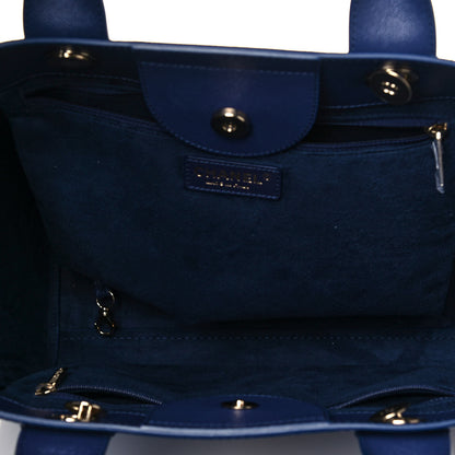 Chanel Caviar Small Studded Deauville Tote Navy 5 of 9