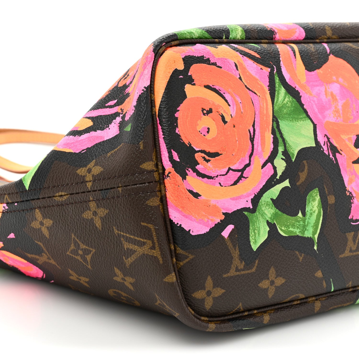 Louis Vuitton Monogram Roses Neverfull MM 8 of 9