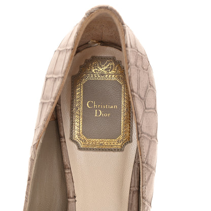 Christian Dior Snakeskin Pumps 37 Pink 37 Grey 7 of 8