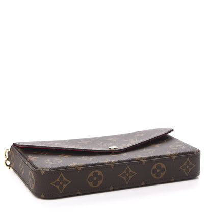 Louis Vuitton Monogram Pochette Felicie Chain Wallet Fuchsia 4 of 11