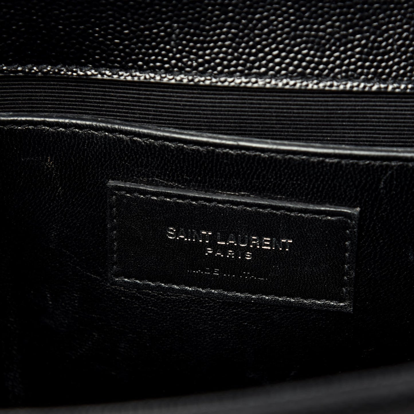 Grain De Poudre Medium Classic Monogram Kate Satchel Black