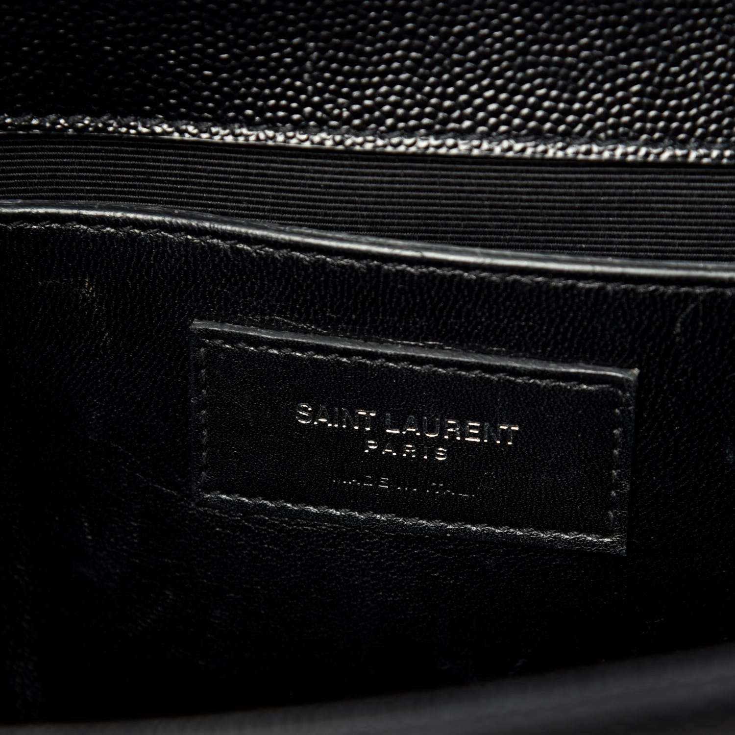 Saint Laurent Grain De Poudre Medium Classic Monogram Kate Satchel Black 6 of 13