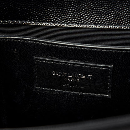 Saint Laurent Grain De Poudre Medium Classic Monogram Kate Satchel Black 6 of 13
