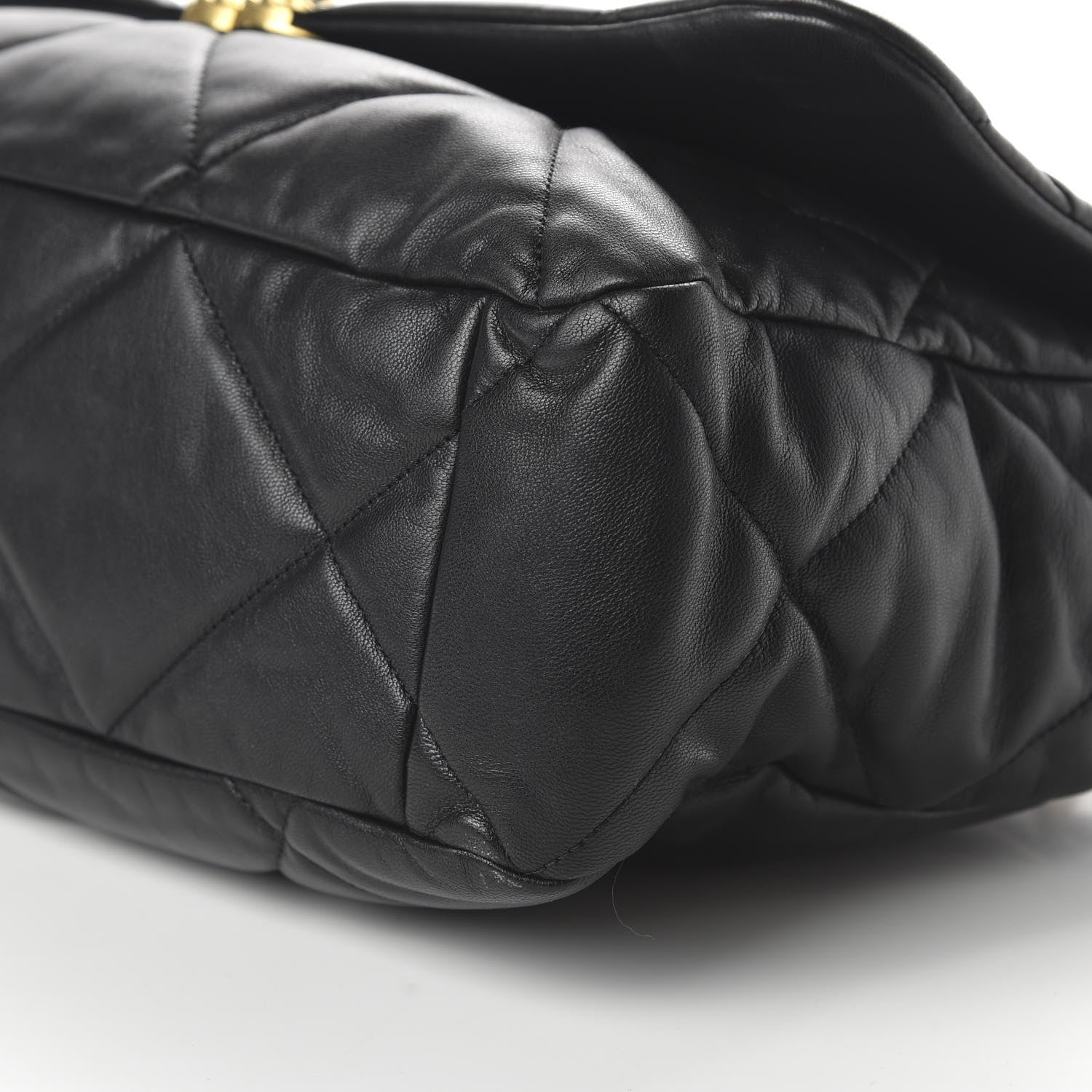 Chanel Goatskin Quilted Maxi 19 Flap Black 7 of 10
