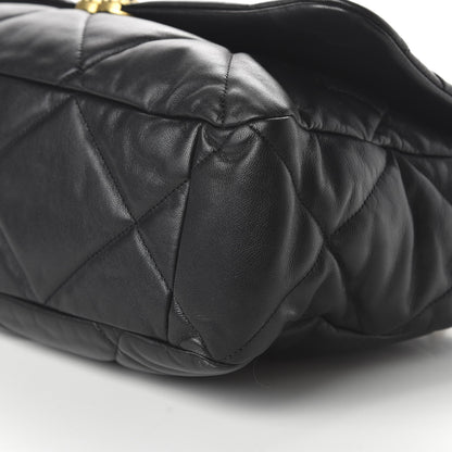 Chanel Goatskin Quilted Maxi 19 Flap Black 7 of 10