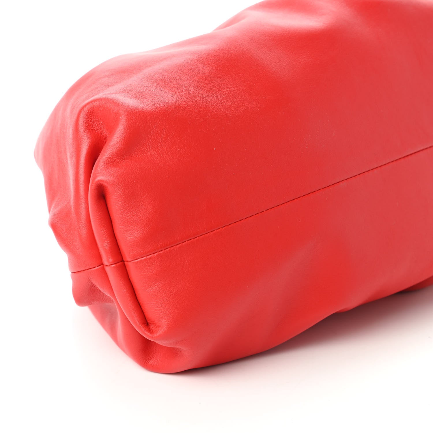 Bottega Veneta Smooth Butter Calf The Pouch Oversized Clutch Bright Red 6 of 10