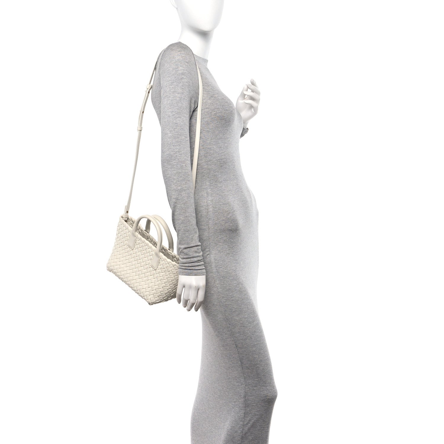 Bottega Veneta Nappa Intrecciato Mini Cabat White 2 of 10