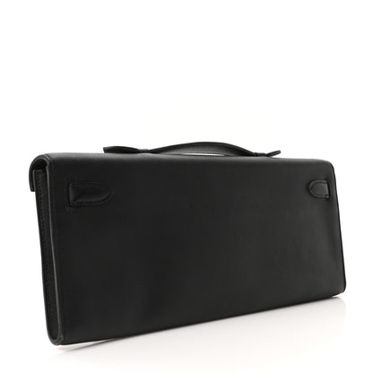 Hermes Swift Kelly Cut Clutch Pochette Black 2 of 9