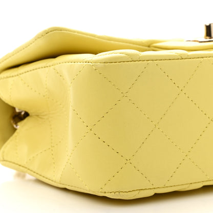 Chanel Lambskin Quilted Mini Rectangular Flap Light Yellow 9 of 11