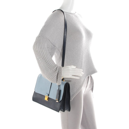 Miu Miu Goatskin Bandoliera Madras Bi-Color Shoulder Bag Cielo Baltico 2 of 9