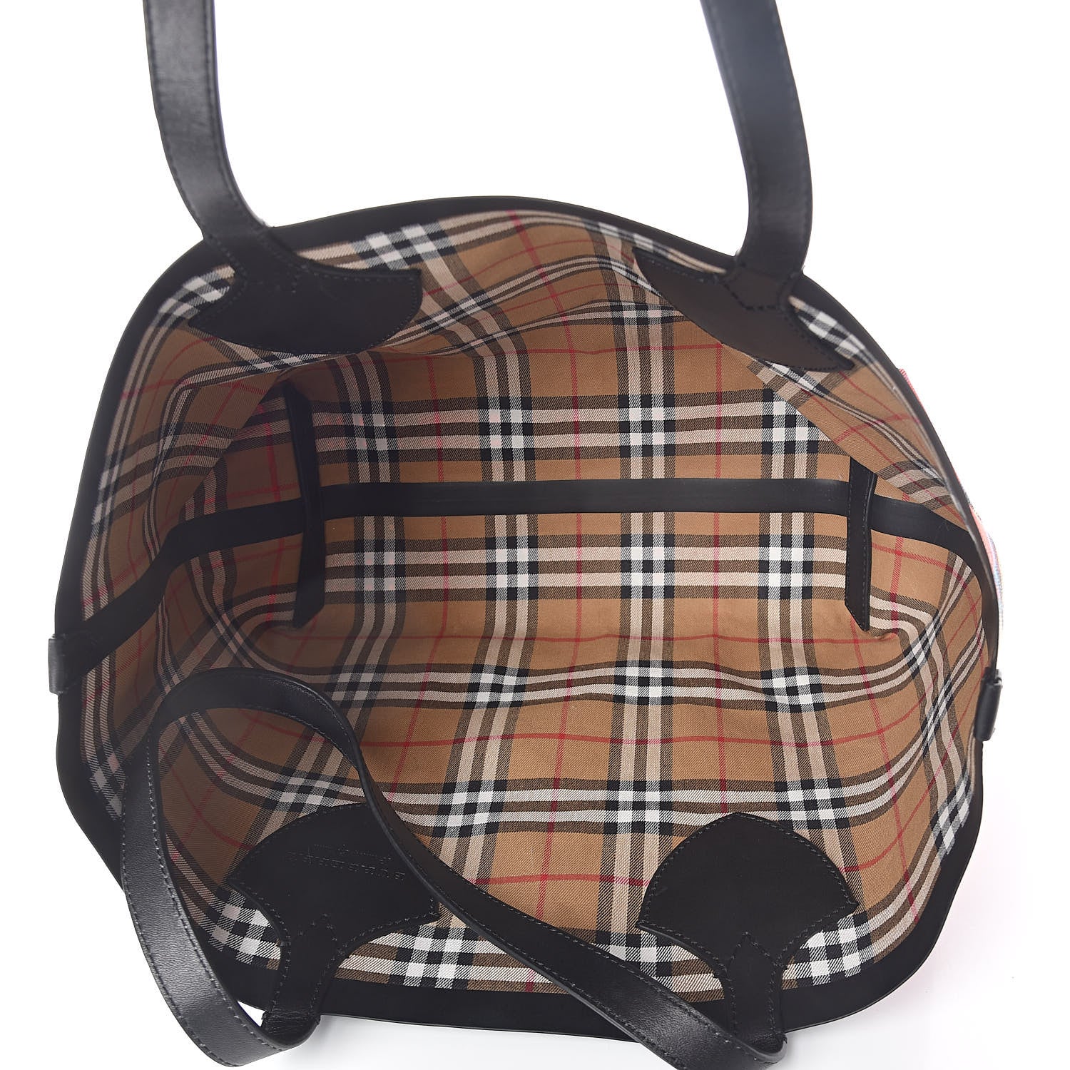 Burberry Vintage Check Medium The Giant Reversible Tote Antique Yellow Bright Red 13 of 17
