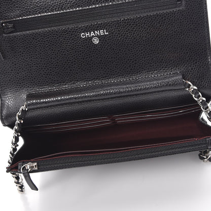 Chanel Caviar Quilted Wallet On Chain WOC Black 5 of 9