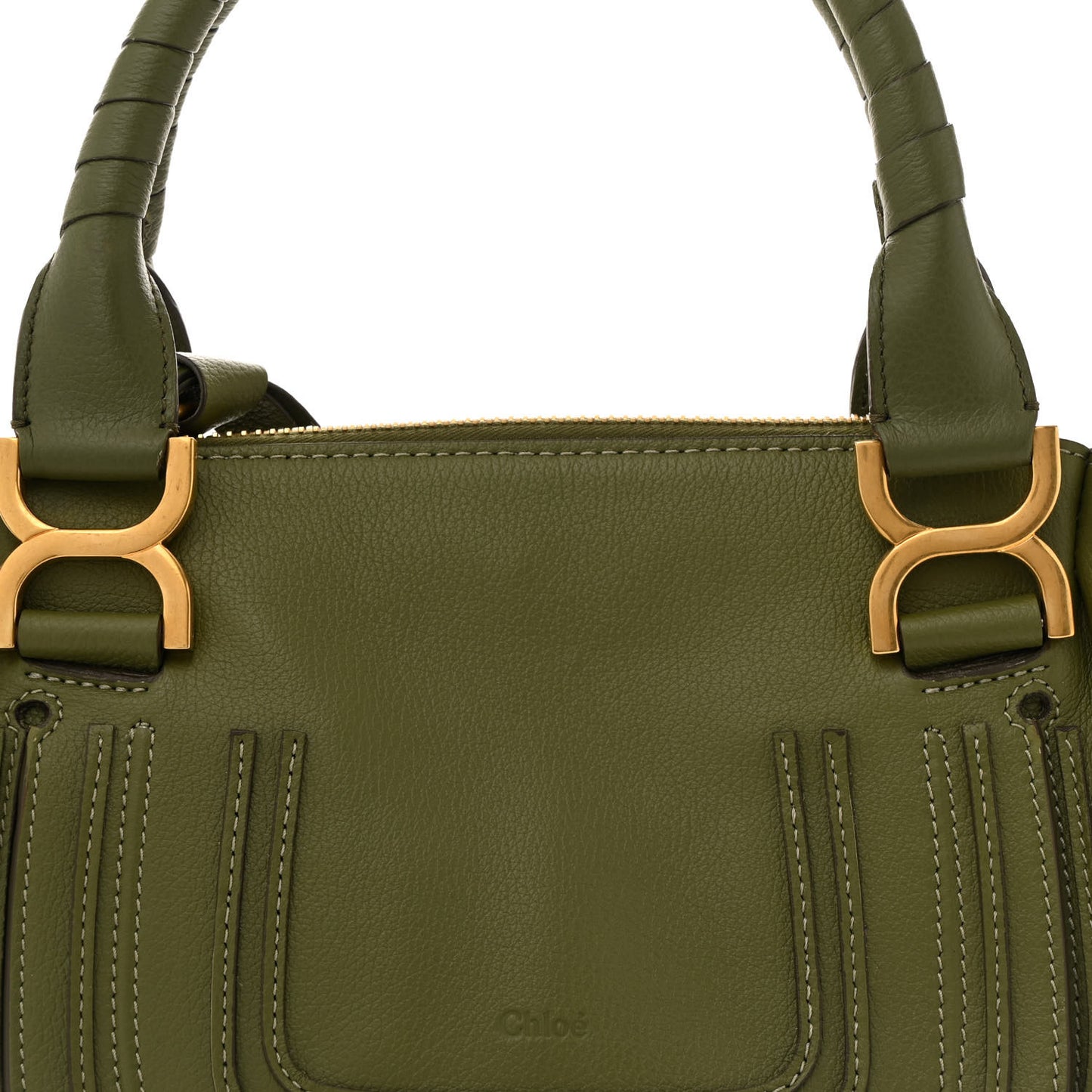 Calfskin Small Marcie Satchel Light Cactus