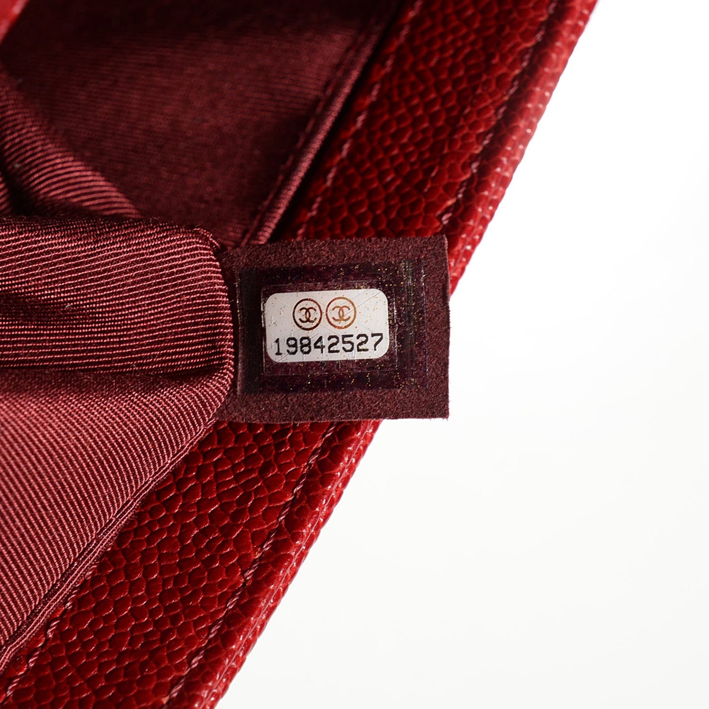Caviar Quilted New Medium Boy Flap Dark Red