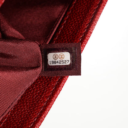 Chanel Caviar Quilted New Medium Boy Flap Dark Red 8 of 9