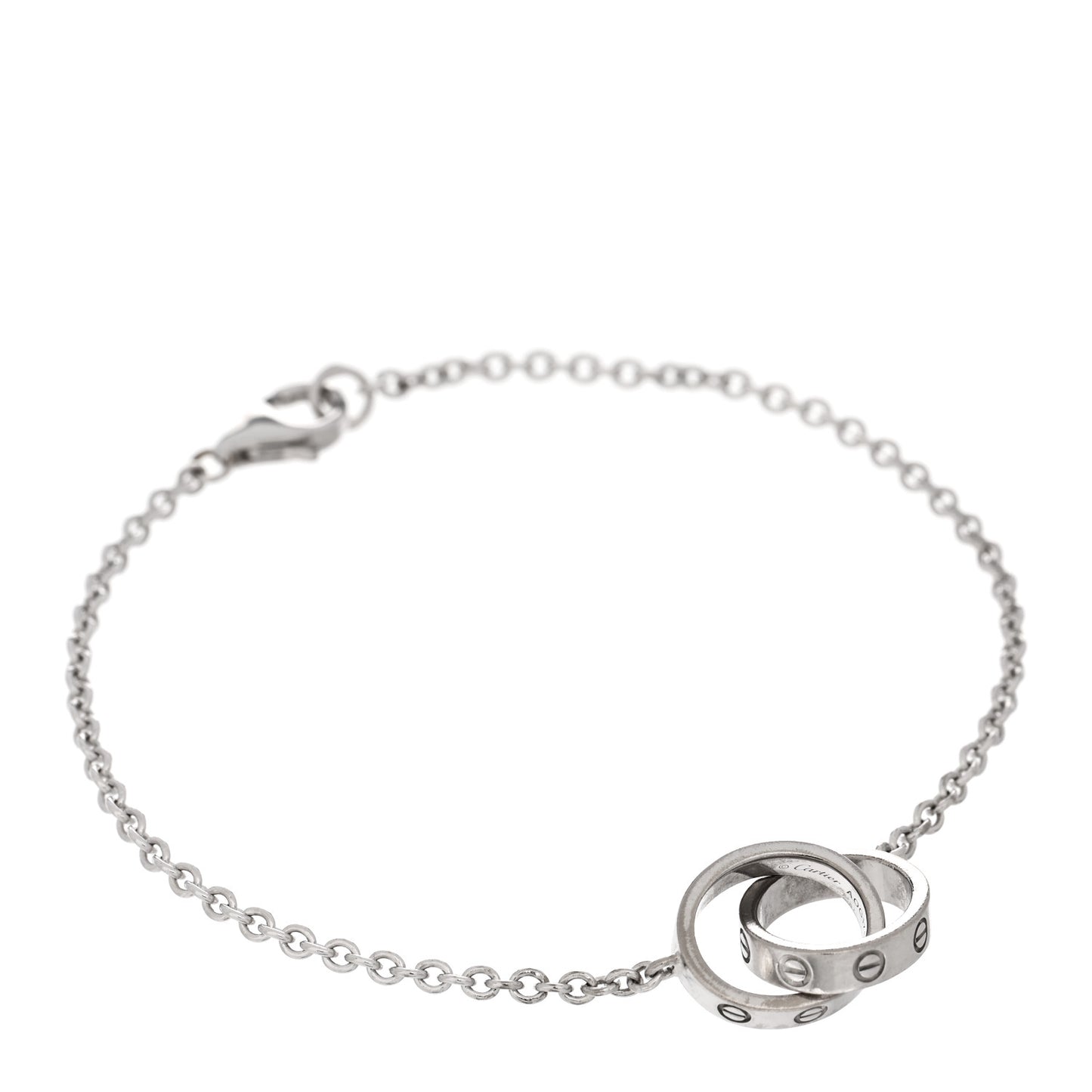18K White Gold Interlocking LOVE Bracelet