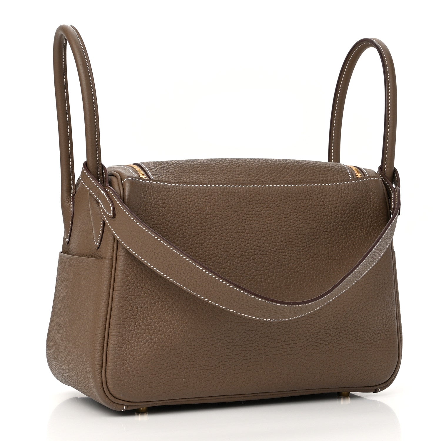 Hermes Taurillon Clemence Lindy 26 Etoupe 2 of 11