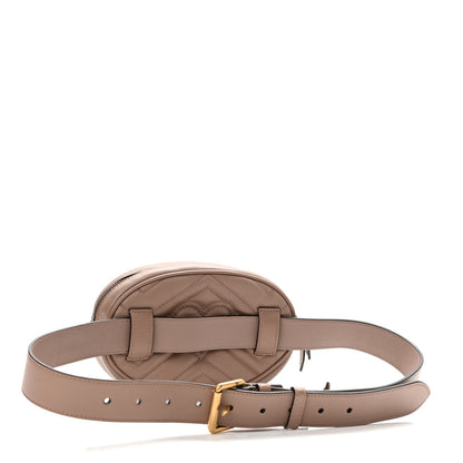 Gucci Calfskin Matelasse GG Marmont Belt Bag 85 34 Porcelain Rose 3 of 11