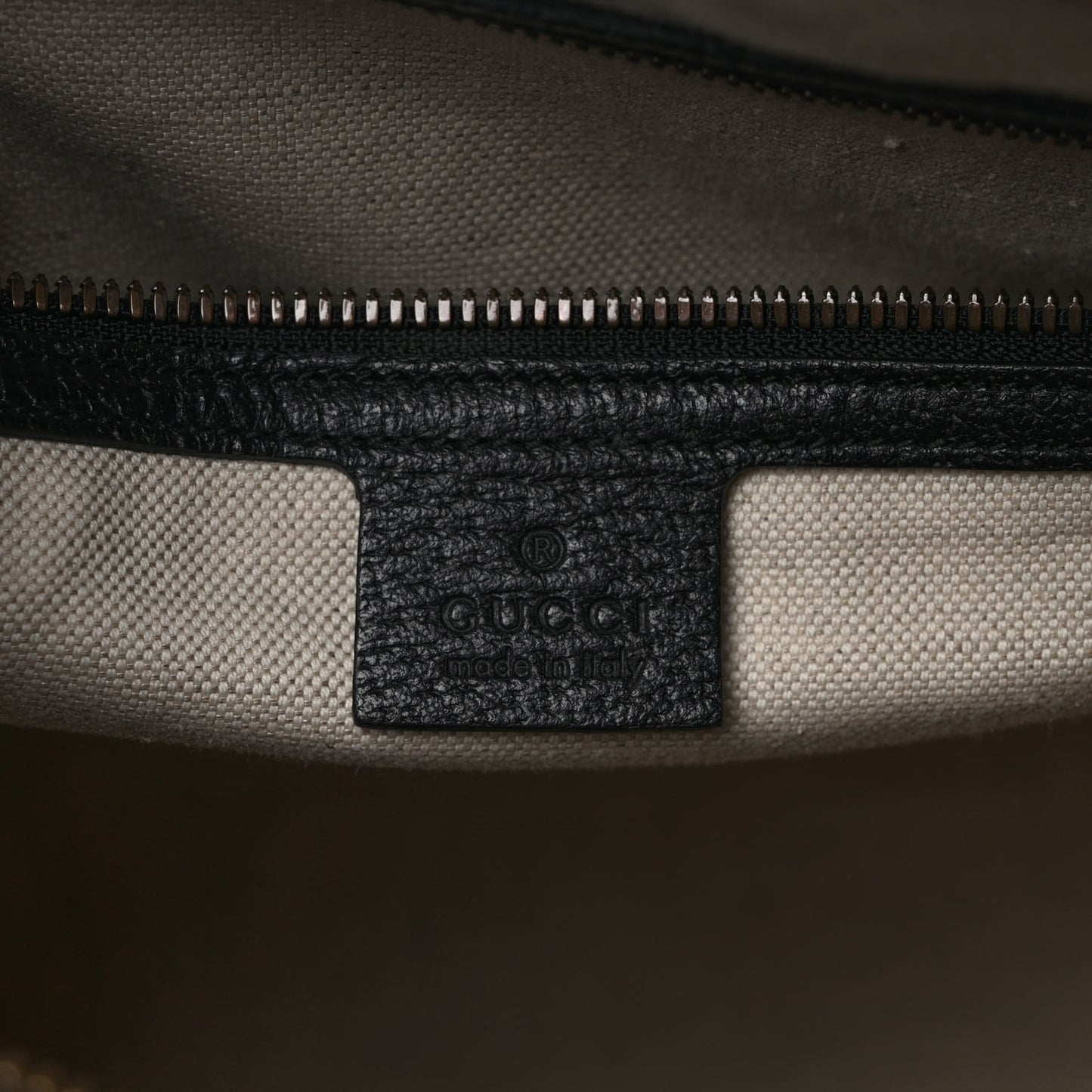 Velvet GG Monogram Textured Calfskin Web Medium Duffle Bag Blue Beige Black