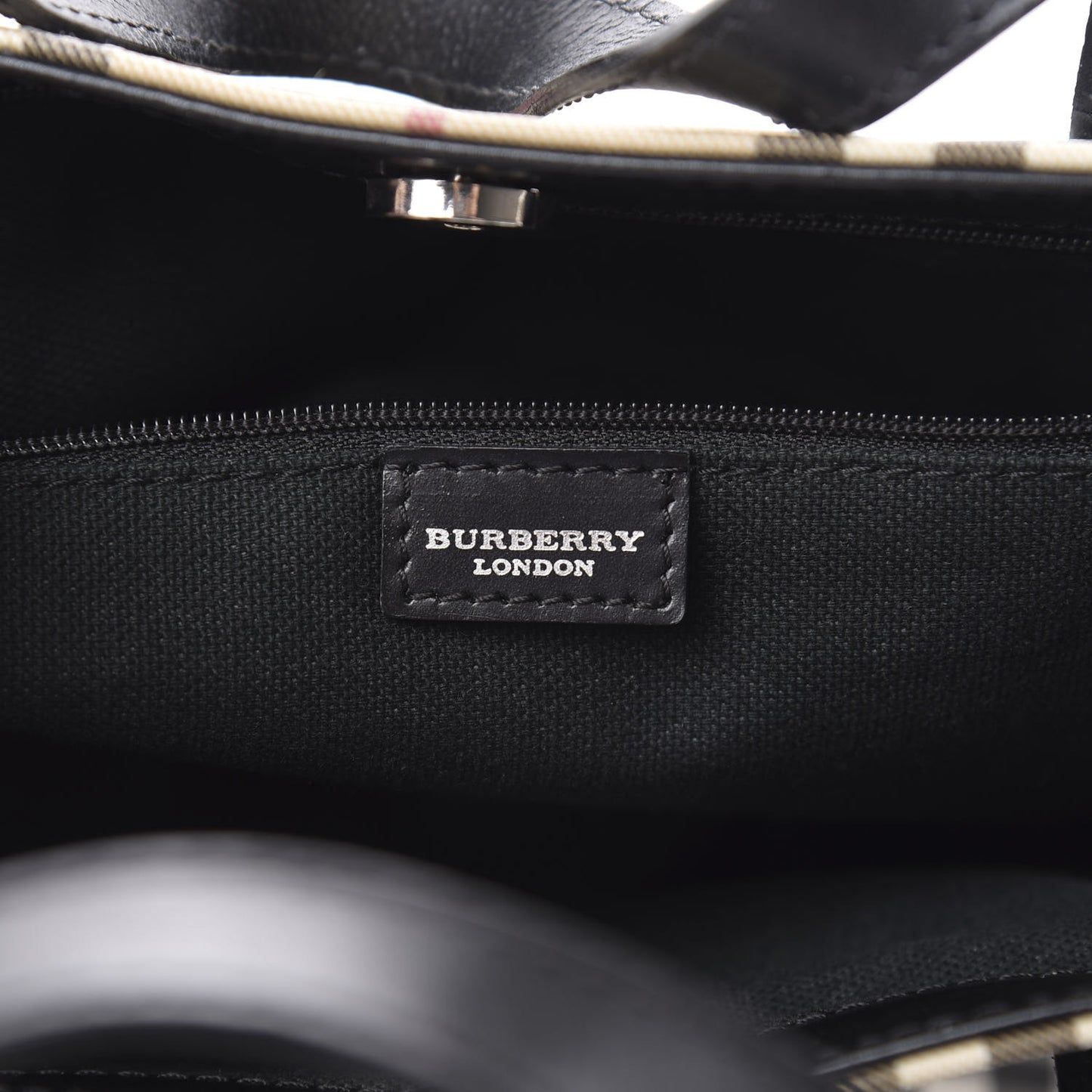 House Check Medium Tote Black