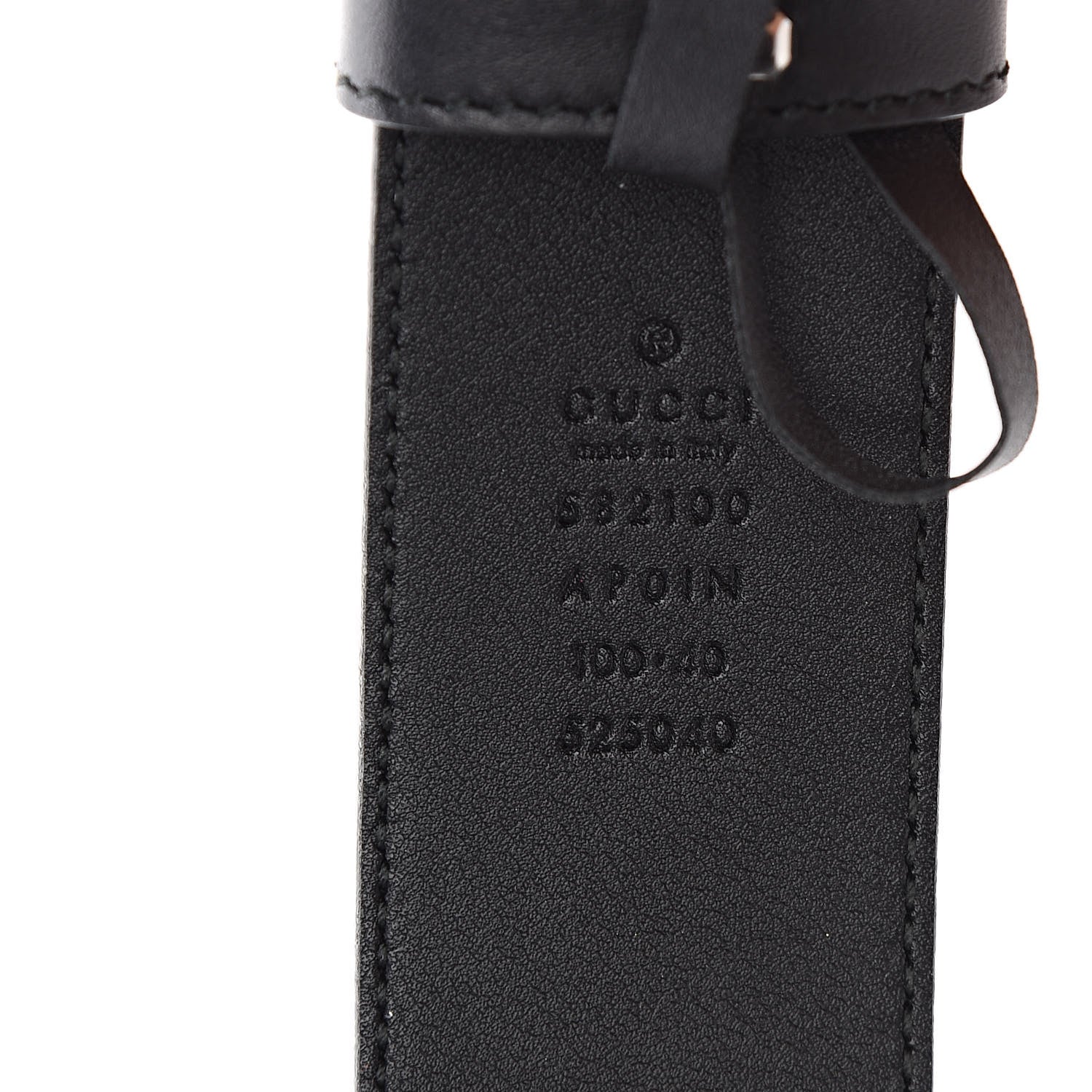 Gucci Calfskin Crystal Double G 40mm Belt 100 40 Black 6 of 7