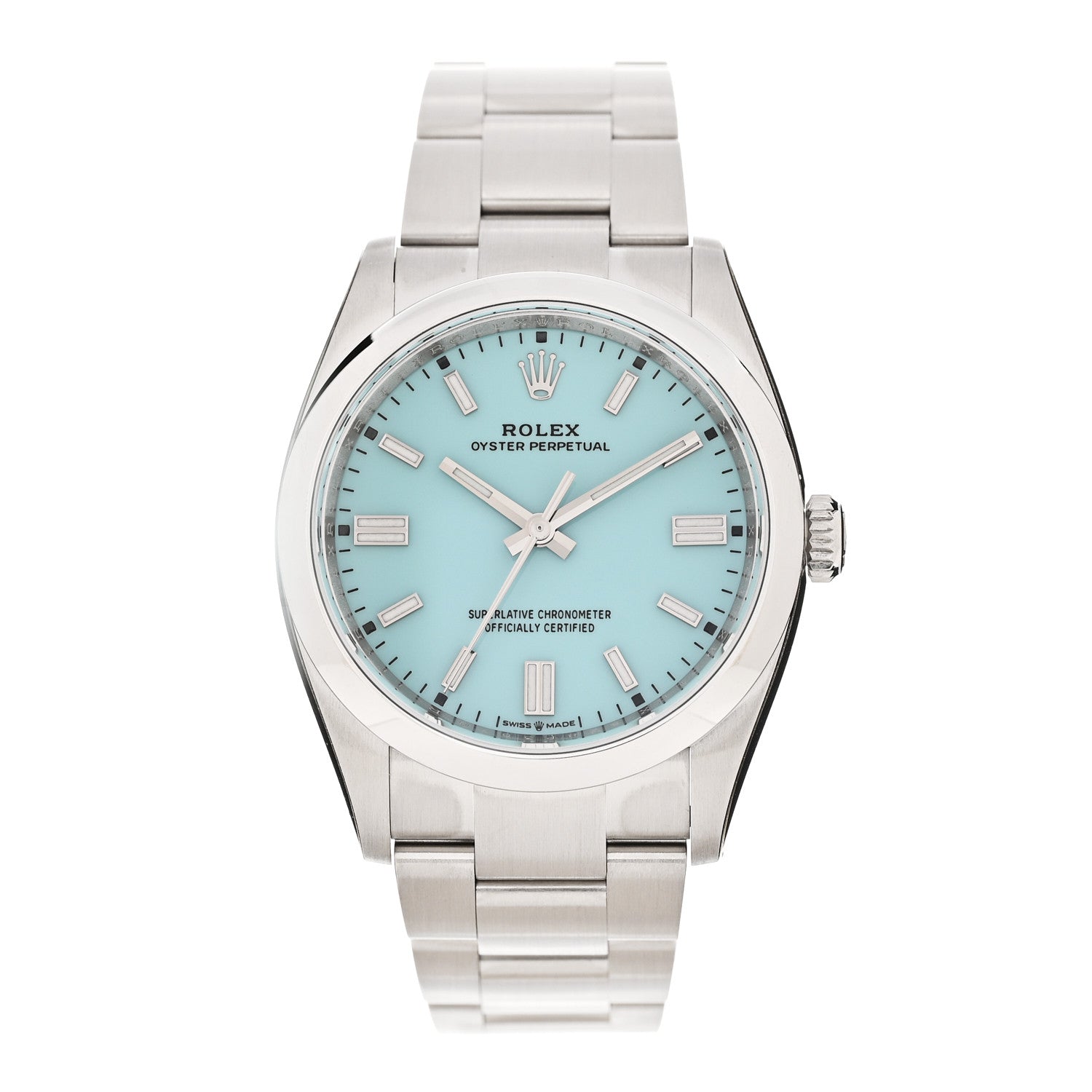 Rolex Stainless Steel 36mm Oyster Perpetual Watch Turquoise 126000 1 of 5