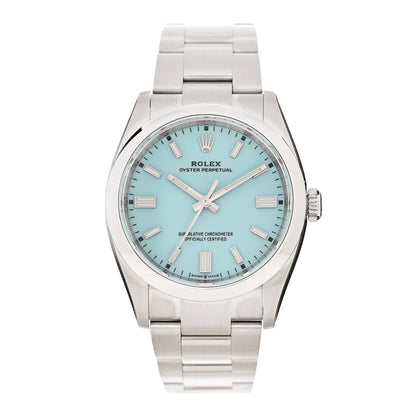 Rolex Stainless Steel 36mm Oyster Perpetual Watch Turquoise 126000 1 of 5