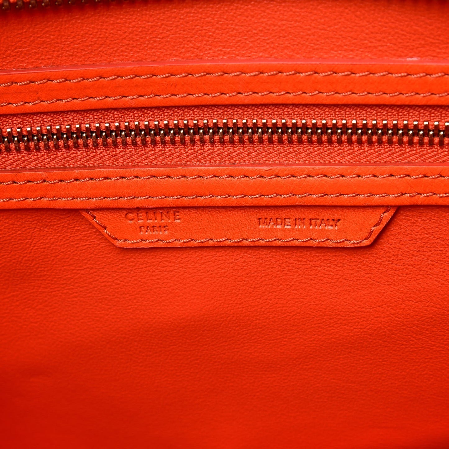 Smooth Calfskin Mini Luggage Bright Orange