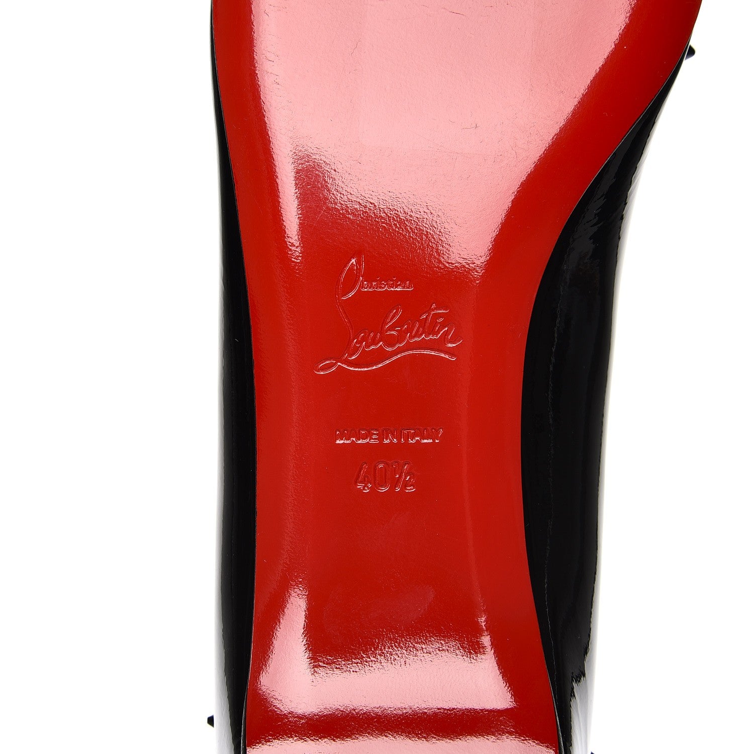 Christian Louboutin Patent Goldoflat Spikes Flats 40.5 Black 7 of 7
