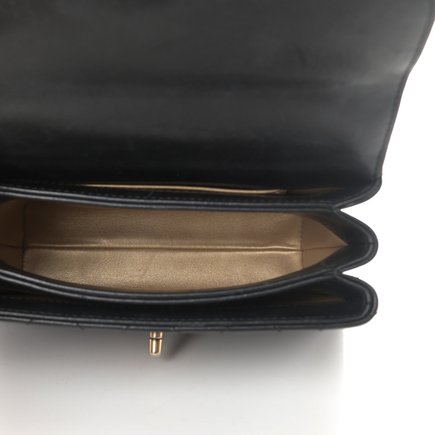 Lambskin Quilted Mini Trendy Spirit Top Handle Flap Black