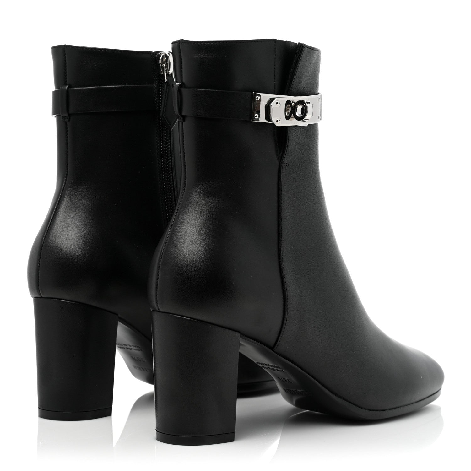Hermes Calfskin Saint Germain Ankle Boots 38.5 Black 4 of 8