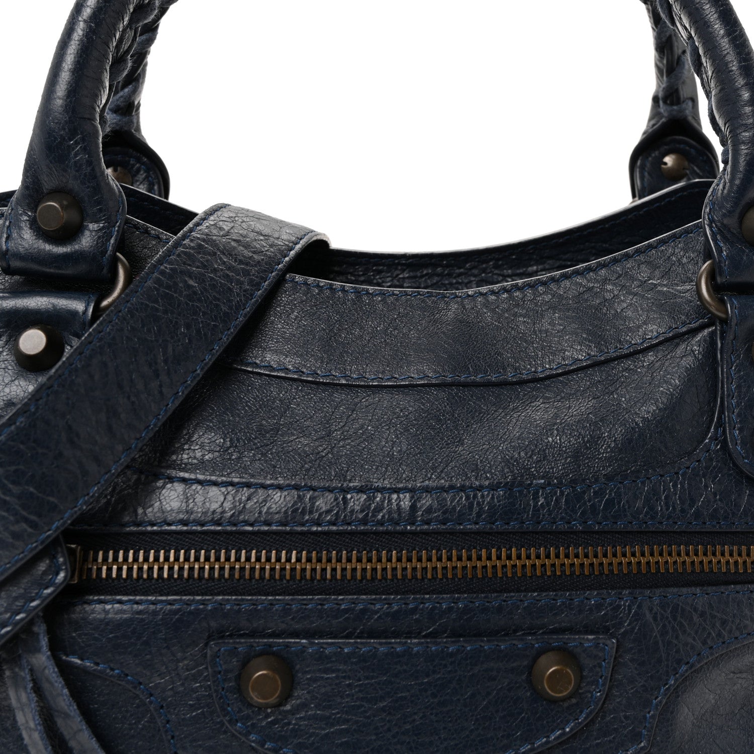 Balenciaga Agneau Classic Hardware Town Bleu Obscur 8 of 10