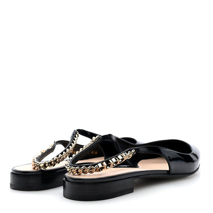 Gucci Patent Signoria Ballet Slingback Ballet Flat 37.5 Black 5 of 10