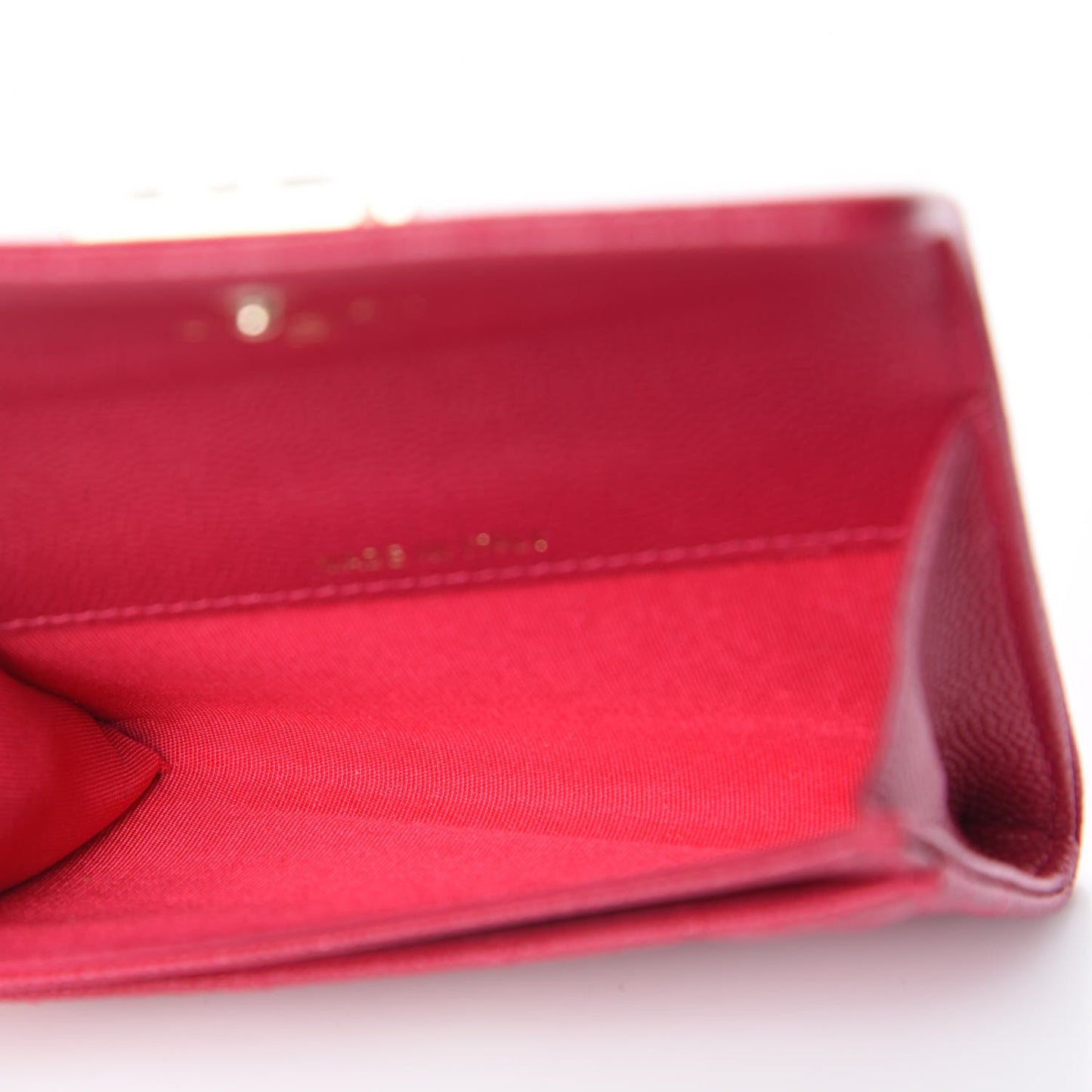 Caviar Quilted Boy Card Holder Wallet Fuchsia