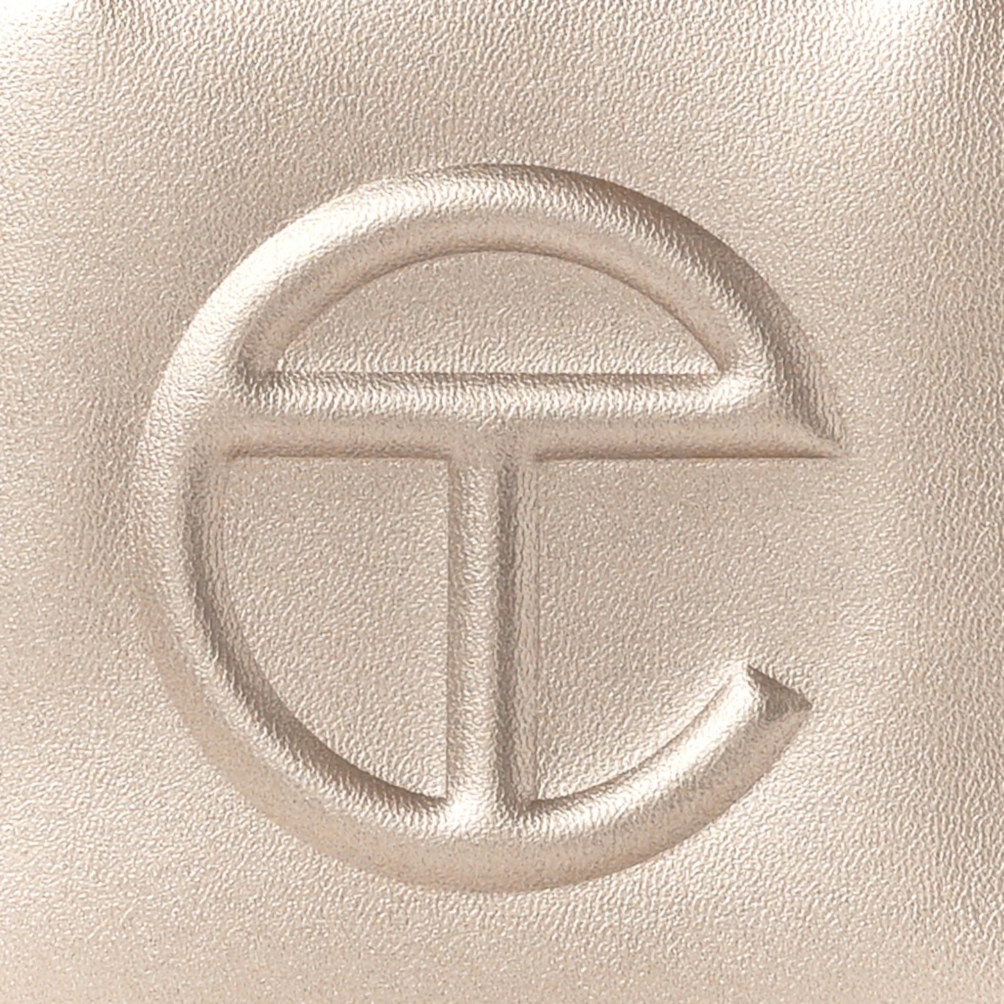 Metallic Vegan Leather Small Shopping Bag Gold